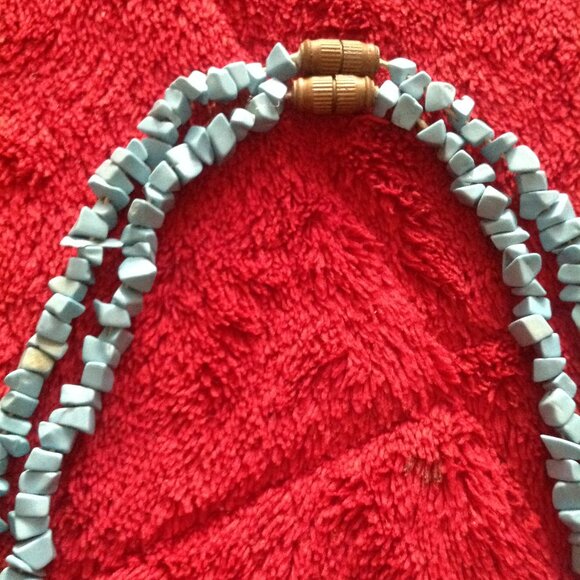 2 Vintage Turquoise Chip Necklaces with Earrings - Picture 4 of 6
